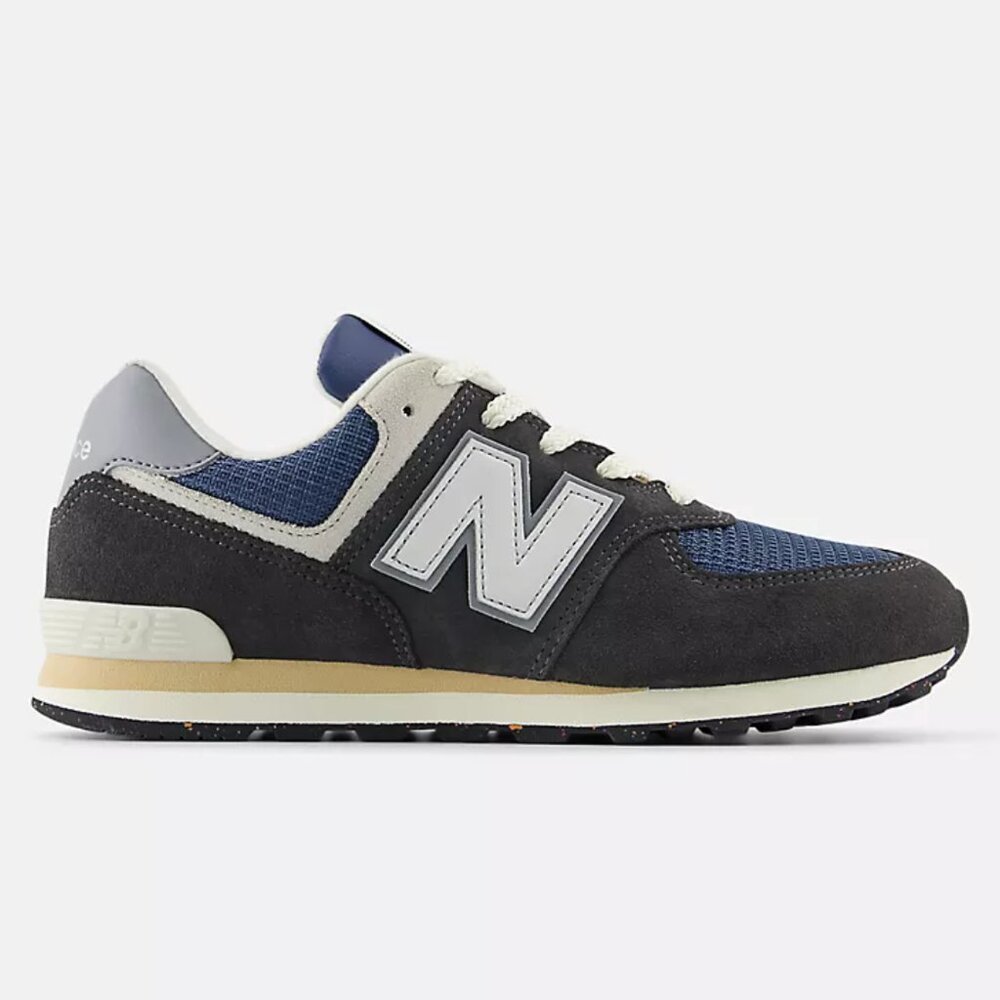 New Balance Kids 574 Black Cement with Slate Grey Size: 6 NWT